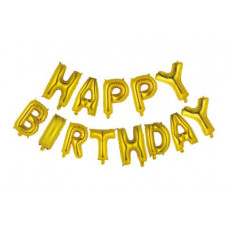 HAPPY BIRTHDAY Garland Foil balloon letters 14" / 35 cm multiple colors (ONLY for air)