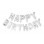 Folie Tekst guirlande HAPPY BIRTHDAY 14" / 35 cm: Sølv