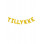 Folie Tekst guirlande TILLYKKE 14" / 35 cm: Guld