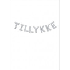 TILLYKKE Garland Foil balloon letters 14" / 35 cm multiple colors (ONLY for air)