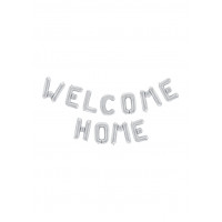 WELCOME HOME Garland Foil balloon letters 14" / 35 cm multiple colors (ONLY for air)