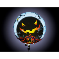 Halloween LED Gigaloon foil round balloon 24" (without helium)