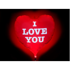 I Love You LED Gigaloon foil heart balloon 24" (without helium)