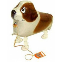 St. Bernard dog walking foil balloon 30" (without helium)