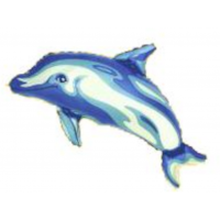 Delfin figur folie ballon 31" / 70 cm (uden helium)