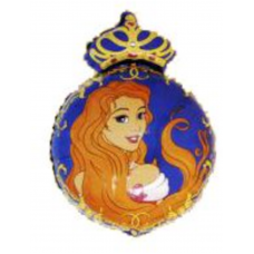 Princess Round figure foil balloon 28" / 70 cm (without helium)
