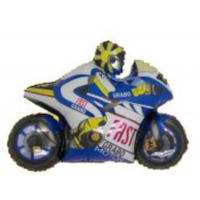 Motorcycle Blue figure foil balloon 30" / 70 cm (without helium)