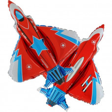 Fighterplane figure foil balloon 31" / 70 cm (without helium)