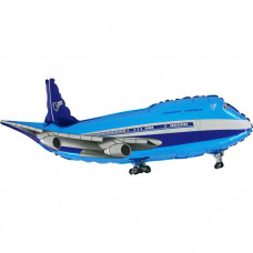Airplane Blue figure foil balloon 29" / 70 cm (without helium)