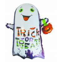 Halloween Spøgelse Trick or Treat figur folie ballon 24" / 60 (uden helium)