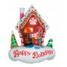 Christmas Cottage figure foil balloon 30" / 70 cm (without helium)