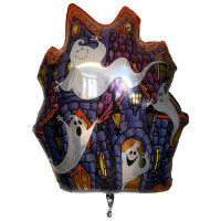 Halloween Spøgelses Slot figur folie ballon 28" / 70 (uden helium)