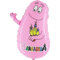 Barbapapa med Fugle Pink licens figur folie ballon 29" / 70 cm (uden helium)