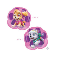 Paw Patrol Girls Skye and Everest license figure foil balloon 25" / 60 cm (without helium)
