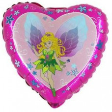Fairy heart foil balloon 18" / 40 cm (without helium)
