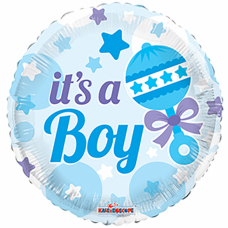 It's A Boy round foil balloon 18" / 40 cm (without helium)