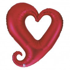 Heart Carved figure foil balloon 36" / 80 cm (without helium)