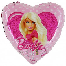 Barbie heart foil balloon 18" / 40 cm (without helium)