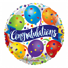 Congratulations with Balloons foil balloon 18" / 40 cm (without helium)