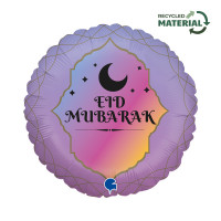 Eid Mubarak rund folie ballon 18" / 40 cm (uden helium)
