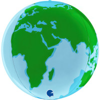 Globe Verdenskort folie ballon 4d 15" / 40 cm