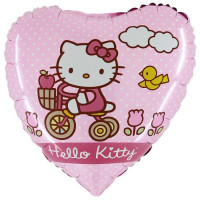 Hello Kitty heart foil balloon 18" / 40 cm (without helium)