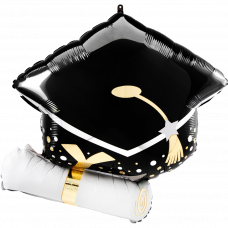 Student Cap and Diploma 25" / 60 cm foil balloon (without helium)