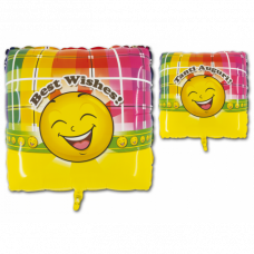 Best Wishes square foil balloon 55x55 cm (without helium)