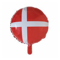 Danish Flag / Birthday foil balloon 18" / 40 cm (without helium)