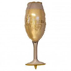 Cheers Champagne Glass 40" / 100 cm foil balloon (without helium)