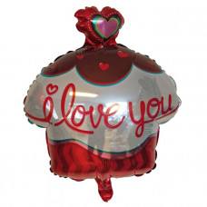 I Love You Cake foil balloon 18" / 45 cm (without helium)
