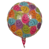 Påskeballon med påskeæg rund folie ballon 18" / 40 cm (uden helium)