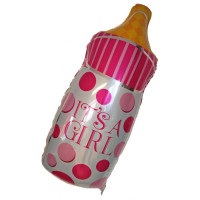 It's A Girl Baby Bottle figure foil balloon 28" / 70 cm (without helium)