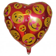 Emoji Love heart foil balloon 18" / 40 cm (without helium)
