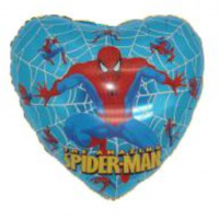 Spiderman hjerte folie ballon 22" / 50 cm (uden helium)