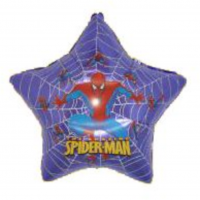 Spiderman stjerne folie ballon 28" / 60 cm (uden helium)