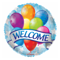 Welcome with Balloons round foil balloon 18" / 40 cm (without helium)