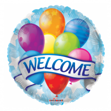 Welcome with Balloons round foil balloon 18" / 40 cm (without helium)