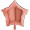 Folie stjerne 36"/80cm: Rosa guld