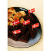 Cake Flag Dannebrog on wooden stick (50 pcs)