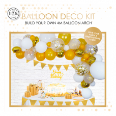 Balloon Deco Half Arch Kit Gold 4 m