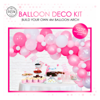 Balloon Deco Half Arch Kit Pink 4 m