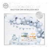 Balloon Deco Half Arch Kit Silver 4 m
