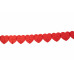 Paper Garland with red Hearts, 6 m