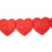 Paper Garland with red Hearts, 6 m