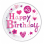 Pap tallerkner: Happy birthday pink