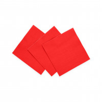 Servietter Rød 3-lags 12x12 cm (20 stk)