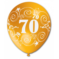 12" / 30 cm ballon med tal tryk/print (flere farver og tal)